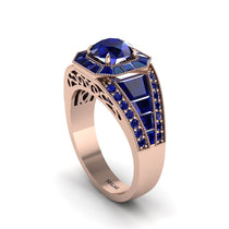 Sapphire Royal Radiance Halo Engagement Ring - Liana No. 74 image 1