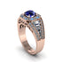 Sapphire Royal Radiance Halo Engagement Ring - Liana No. 14