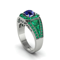 Sapphire Royal Radiance Halo Engagement Ring - Liana No. 30 image 1