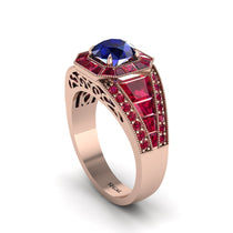 Sapphire Royal Radiance Halo Engagement Ring - Liana No. 59 image 1