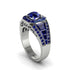 Sapphire Royal Radiance Halo Engagement Ring - Liana No. 75