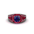 Sapphire Royal Radiance Halo Engagement Ring - Liana No. 60
