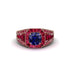 Sapphire Royal Radiance Halo Engagement Ring - Liana No. 59