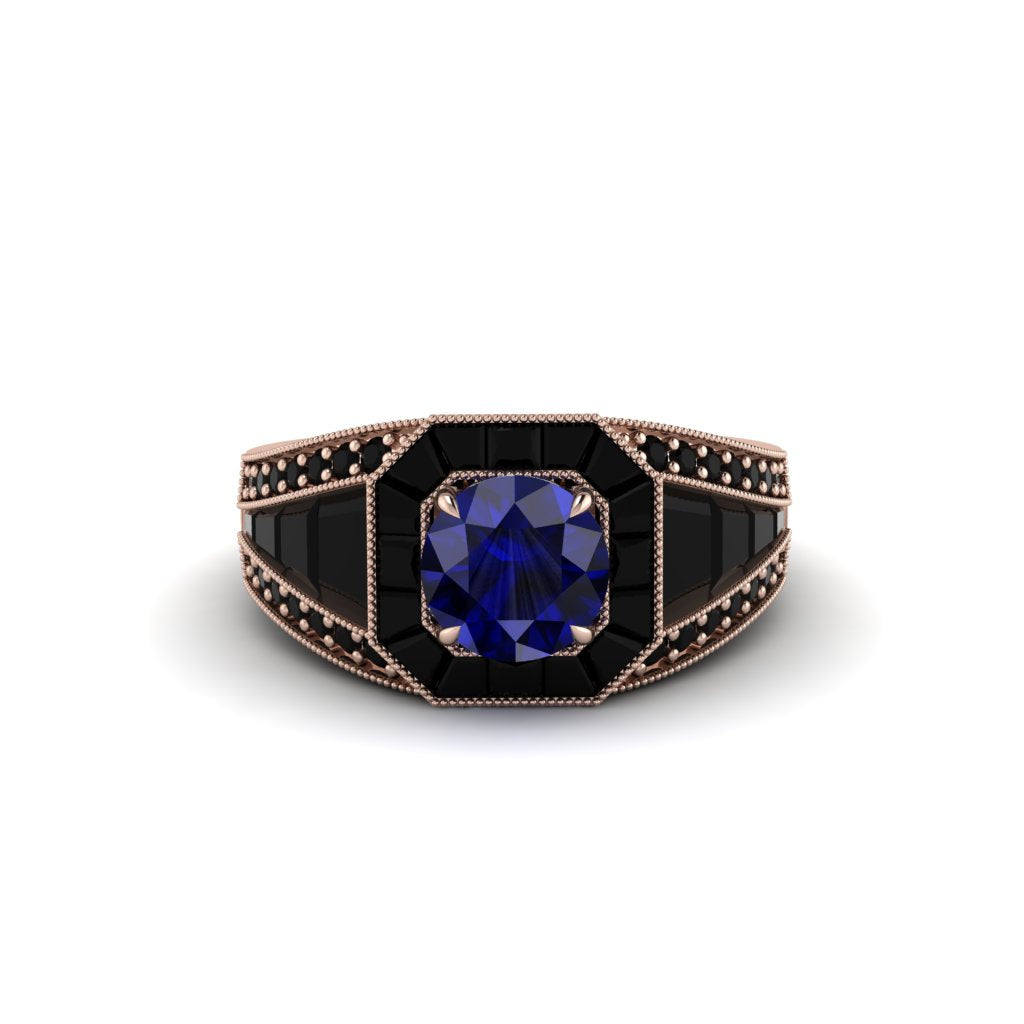 Sapphire Royal Radiance Halo Engagement Ring - Liana No. 44