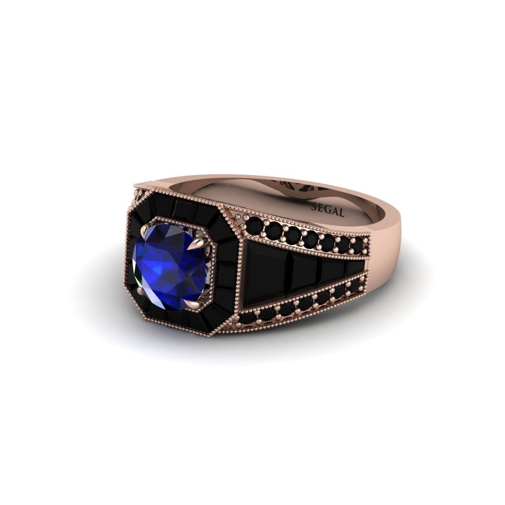 Sapphire Royal Radiance Halo Engagement Ring - Liana No. 44