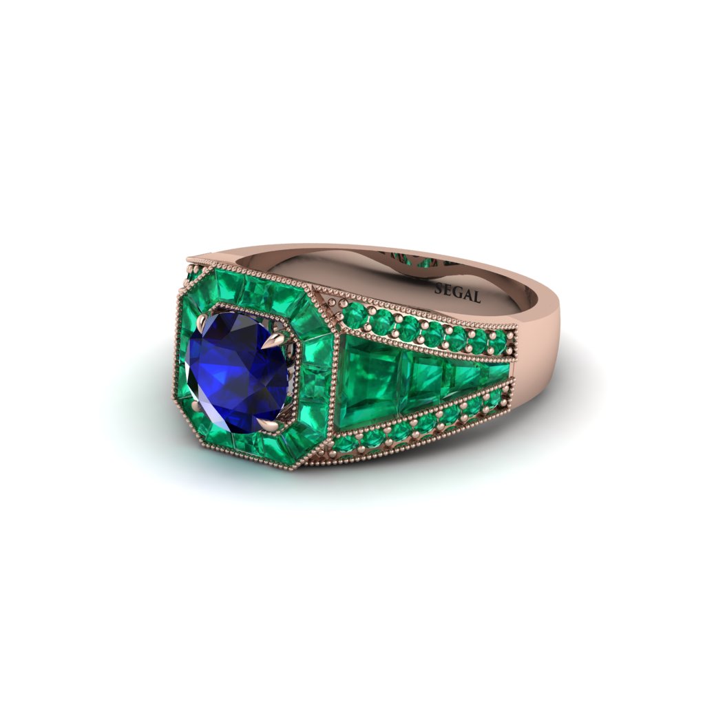 Sapphire Royal Radiance Halo Engagement Ring - Liana No. 29