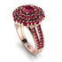 Ruby Double Halo Gold Engagement Ring - Danielle No. 56