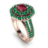 Ruby Double Halo Gold Engagement Ring - Danielle No. 26 image 3