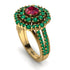 Ruby Double Halo Gold Engagement Ring - Danielle No. 25