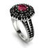 Ruby Double Halo Gold Engagement Ring - Danielle No. 42