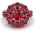 Ruby Double Halo Gold Engagement Ring - Danielle No. 56 image 3