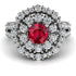 Ruby Double Halo Gold Engagement Ring - Danielle No. 12 image 3