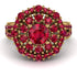 Ruby Double Halo Gold Engagement Ring - Danielle No. 55 image 3