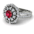 Ruby Double Halo Gold Engagement Ring - Danielle No. 12