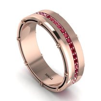 Ruby Eternal Elegance Men’s Wedding Ring - Roman No. 11 image 1