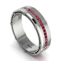Ruby Eternal Elegance Men’s Wedding Ring - Roman No. 12 image 1