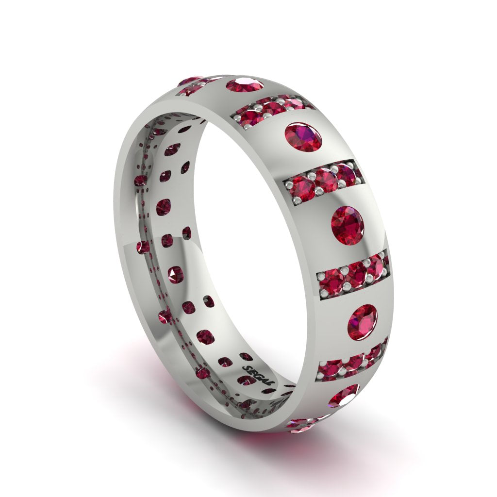 Ruby Gold Men's Wedding Ring - Zion No. 57