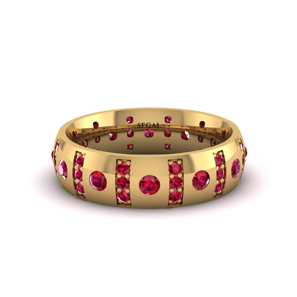Ruby Gold Men's Wedding Ring - Zion No. 55