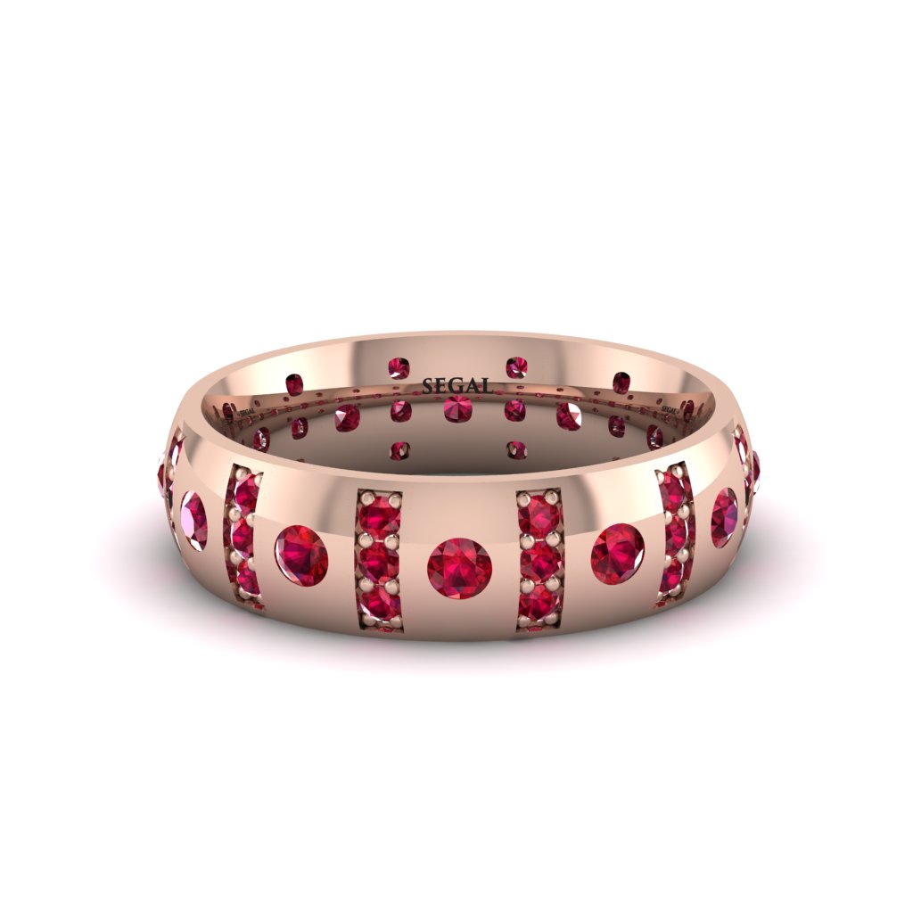 Ruby Gold Men's Wedding Ring - Zion No. 56