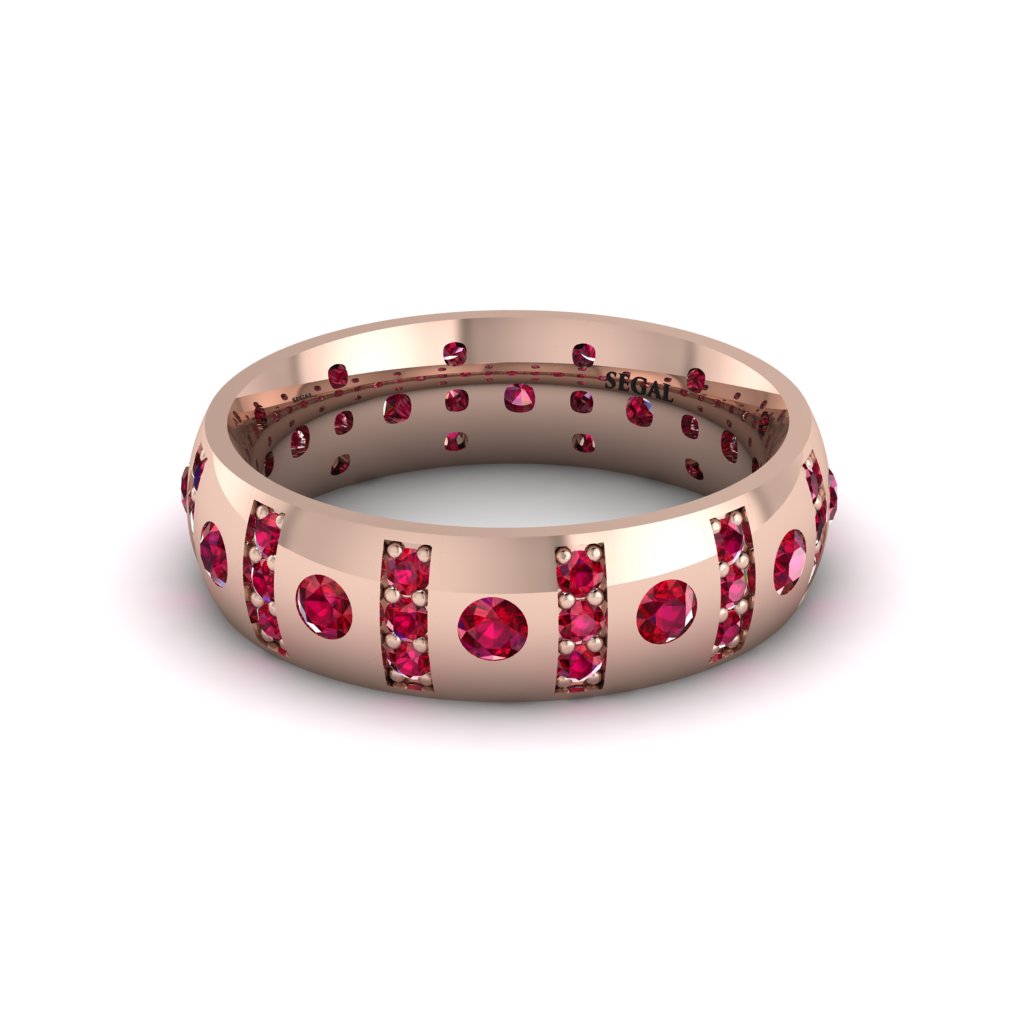 Ruby Gold Men's Wedding Ring - Zion No. 56