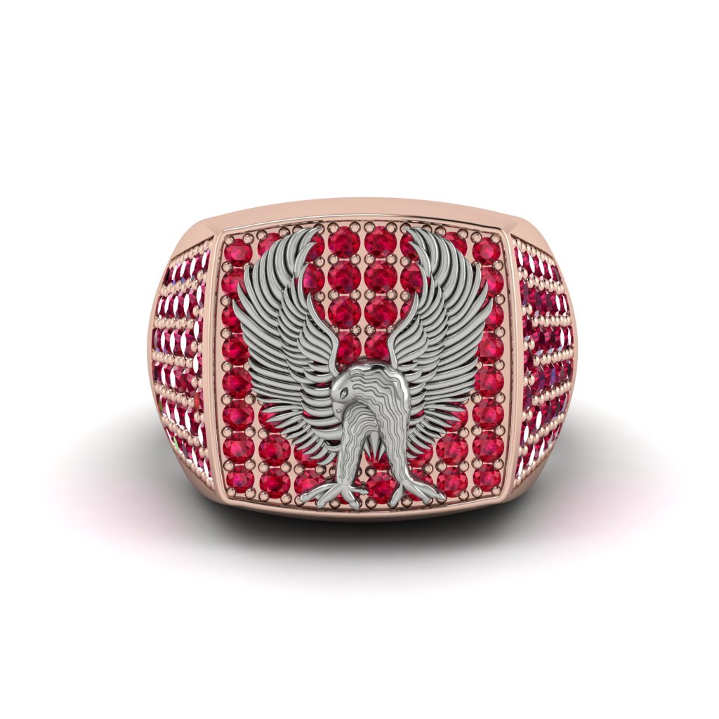 Rubys Luxury Gold Eagle Ring - Sutton No. 41