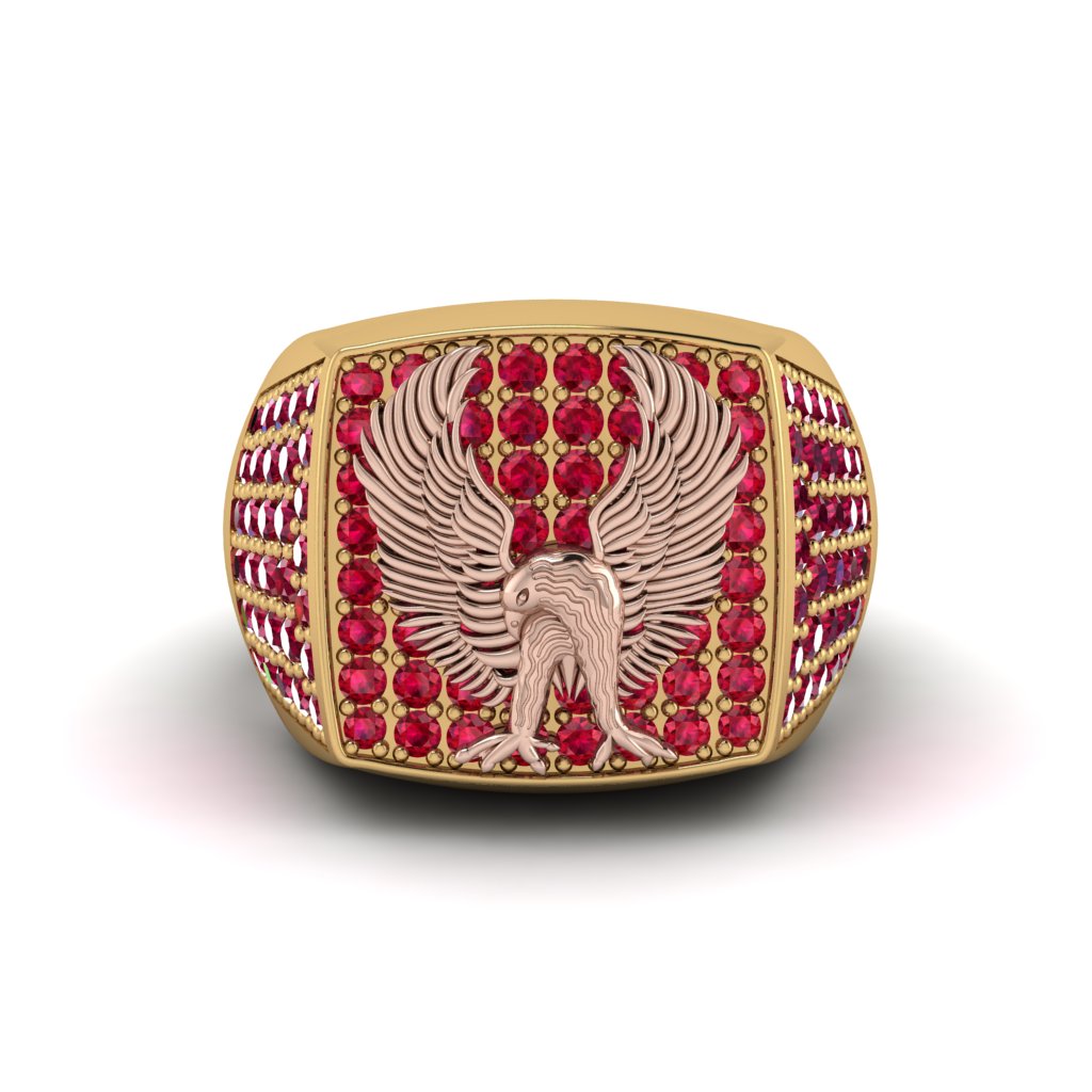 Rubys Luxury Gold Eagle Ring - Sutton No. 25