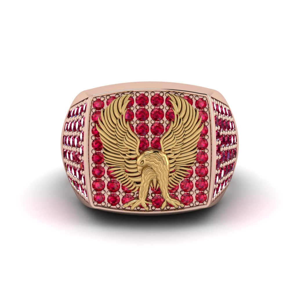 Rubys Luxury Gold Eagle Ring - Sutton No. 26