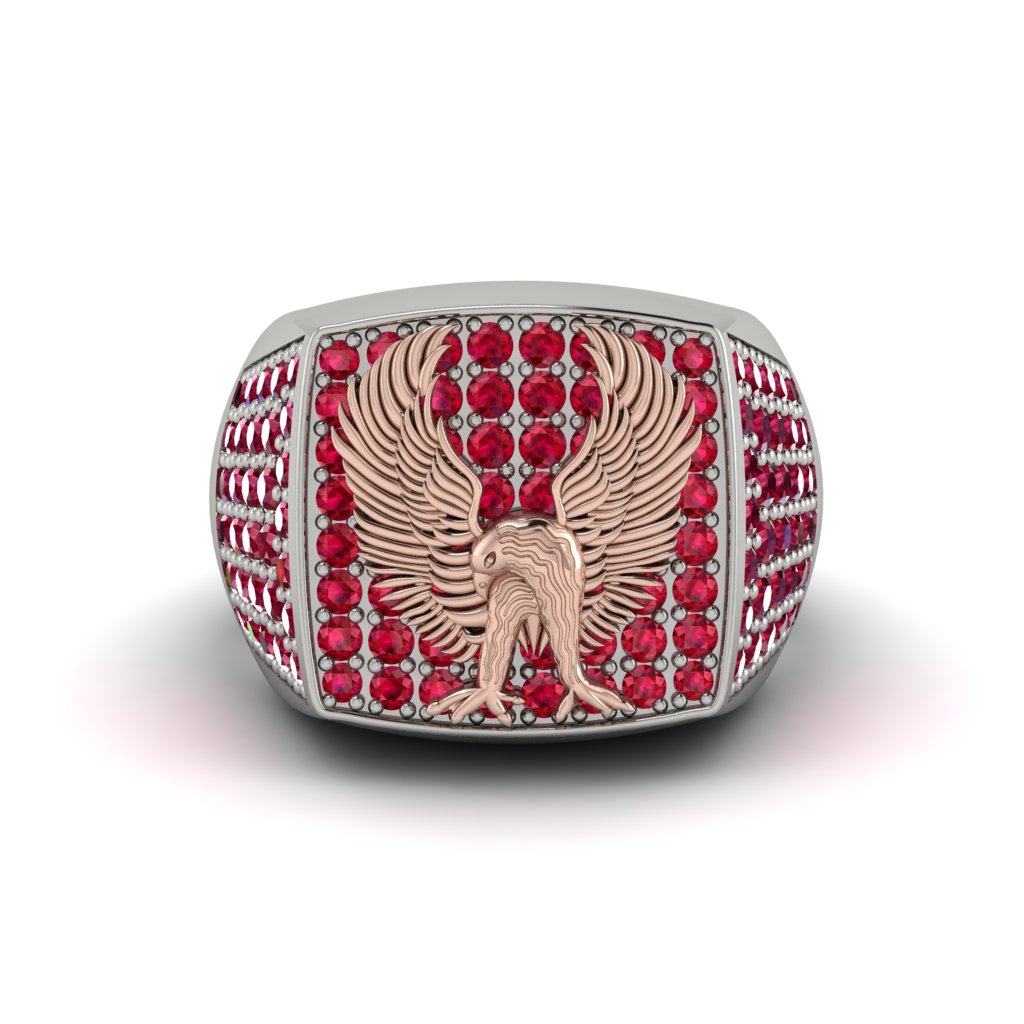 Rubys Luxury Gold Eagle Ring - Sutton No. 42