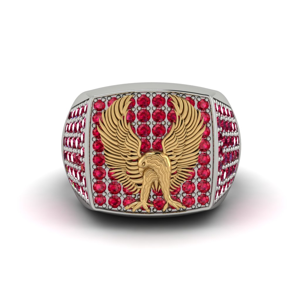 Rubys Luxury Gold Eagle Ring - Sutton No. 27