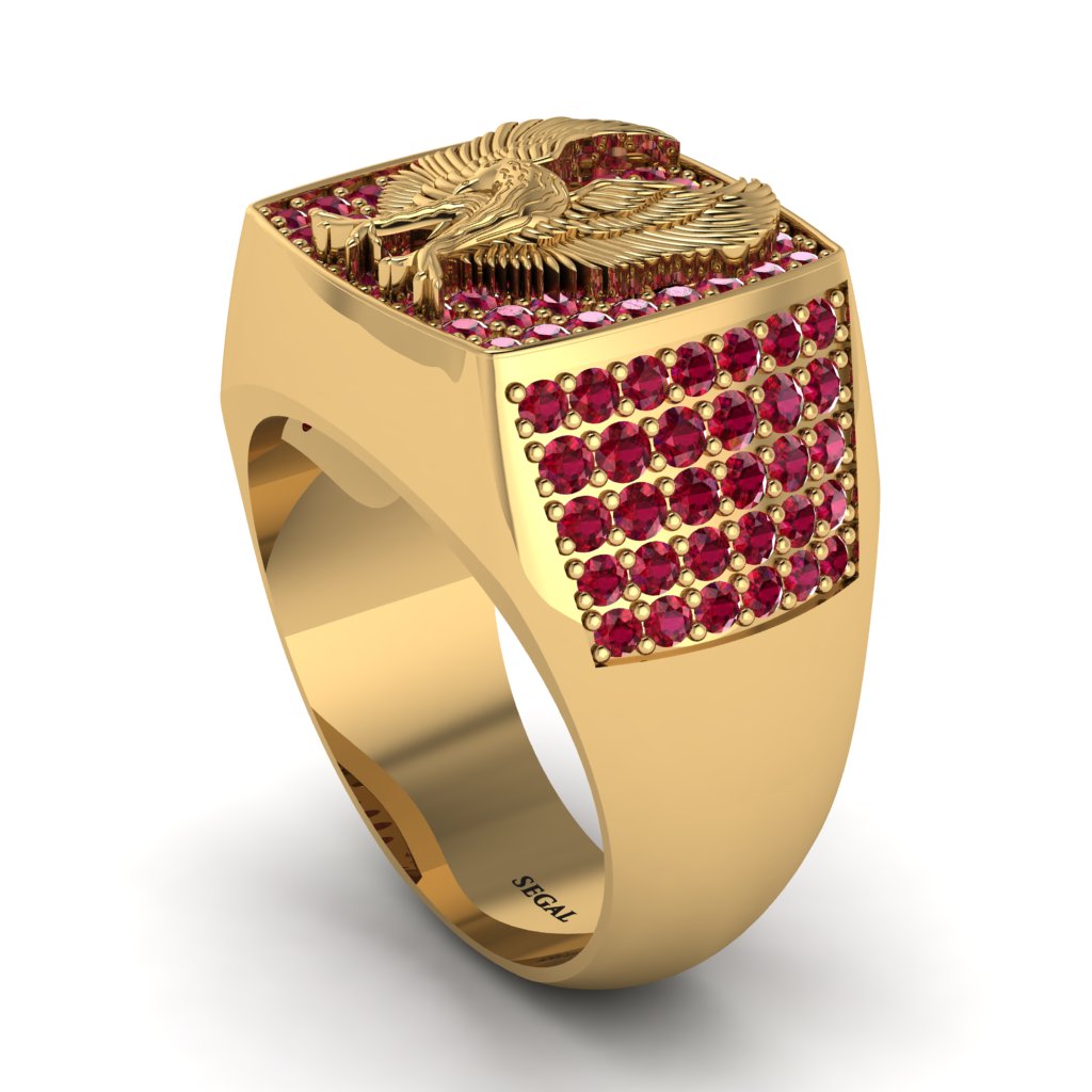 Rubys Luxury Gold Eagle Ring - Sutton No. 10