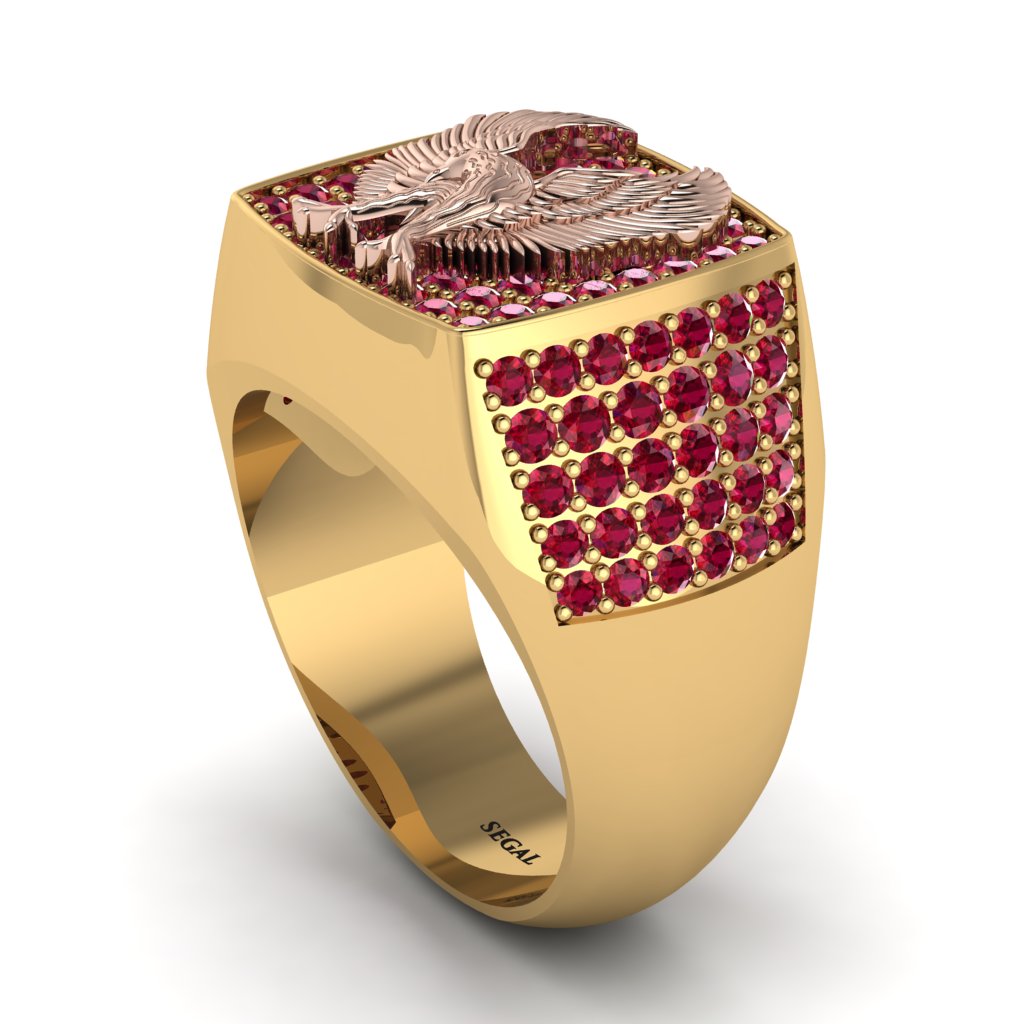 Rubys Luxury Gold Eagle Ring - Sutton No. 25