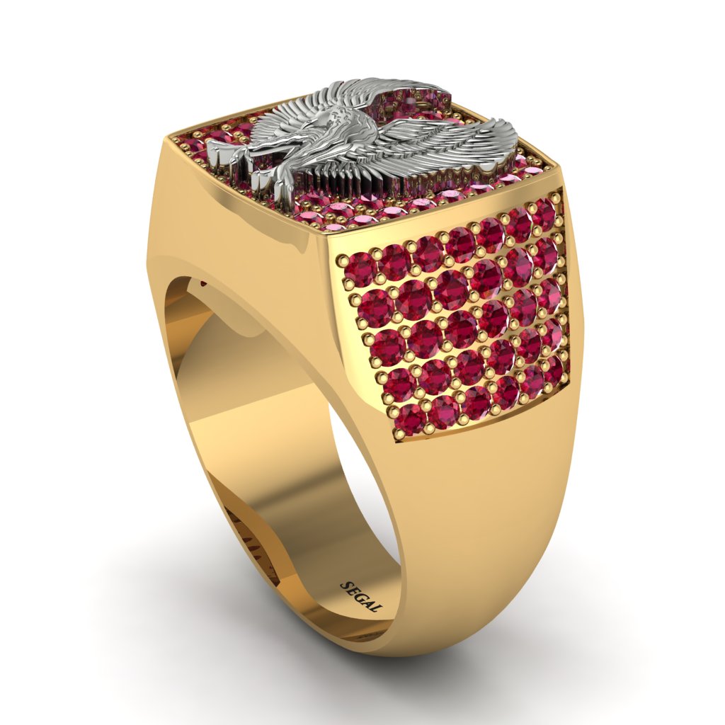 Rubys Luxury Gold Eagle Ring - Sutton No. 40