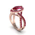 Ruby Marquise Split Shank Engagement Ring - Carly No. 56