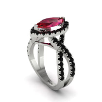 Ruby Marquise Split Shank Engagement Ring - Carly No. 42 image 1