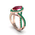 Ruby Marquise Split Shank Engagement Ring - Carly No. 26