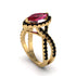 Ruby Marquise Split Shank Engagement Ring - Carly No. 40