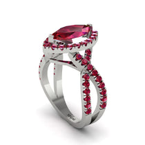 Ruby Marquise Split Shank Engagement Ring - Carly No. 57 image 1