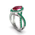 Ruby Marquise Split Shank Engagement Ring - Carly No. 27