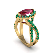 Ruby Marquise Split Shank Engagement Ring - Carly No. 25 image 1