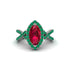 Ruby Marquise Split Shank Engagement Ring - Carly No. 27