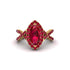 Ruby Marquise Split Shank Engagement Ring - Carly No. 55