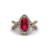 Ruby Marquise Split Shank Engagement Ring - Carly No. 10