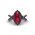 Ruby Marquise Split Shank Engagement Ring - Carly No. 70
