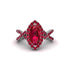 Ruby Marquise Split Shank Engagement Ring - Carly No. 57