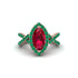 Ruby Marquise Split Shank Engagement Ring - Carly No. 26