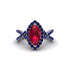 Ruby Marquise Split Shank Engagement Ring - Carly No. 72