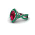 Ruby Marquise Split Shank Engagement Ring - Carly No. 27