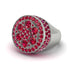 4.1ct Ruby Men's Cluster Pinky Ring - August No. 12