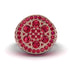 4.1ct Ruby Men's Cluster Pinky Ring - August No. 11 image 3