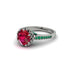 Ruby Milgrain Engagement Ring - Yara No. 27